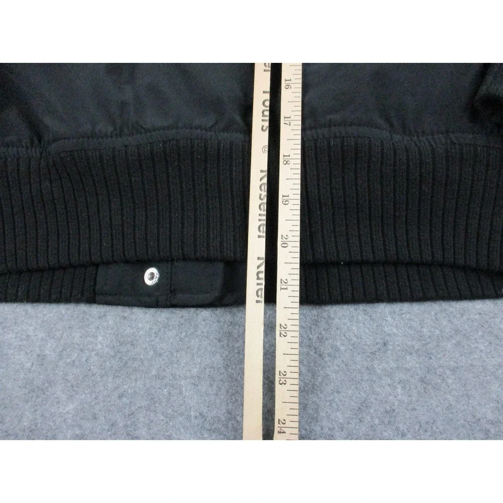 Hollister Jacket Womens Small Black All Weather Faux Fur Trim Lined Coat